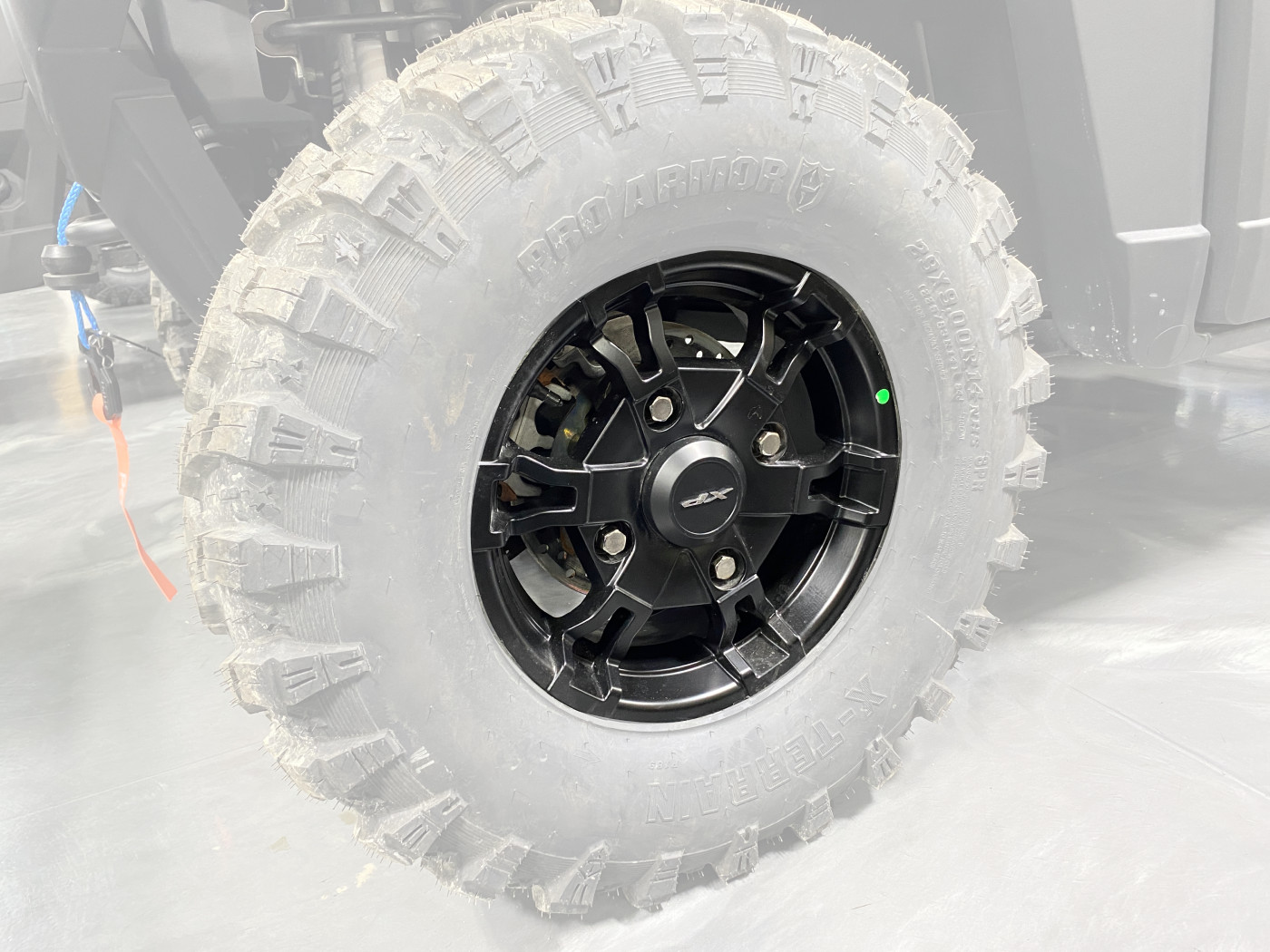 2022-2026 Polaris Ranger XP 1000 OEM Black Front Rim Wheel+Cap 1526025-458