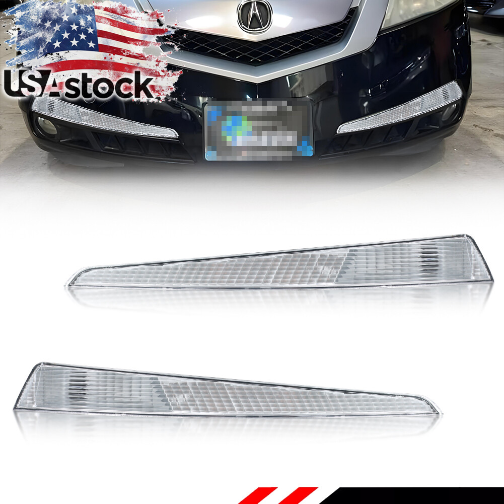 2X Clear Lens Front Bumper Parking Turn Signal Lights For 2009-2011 Acura TL