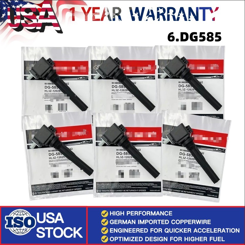 Motorcraft New 6 Pcs Ignitions Coil For F150 DG585 Expedition Lincoln Navigator 