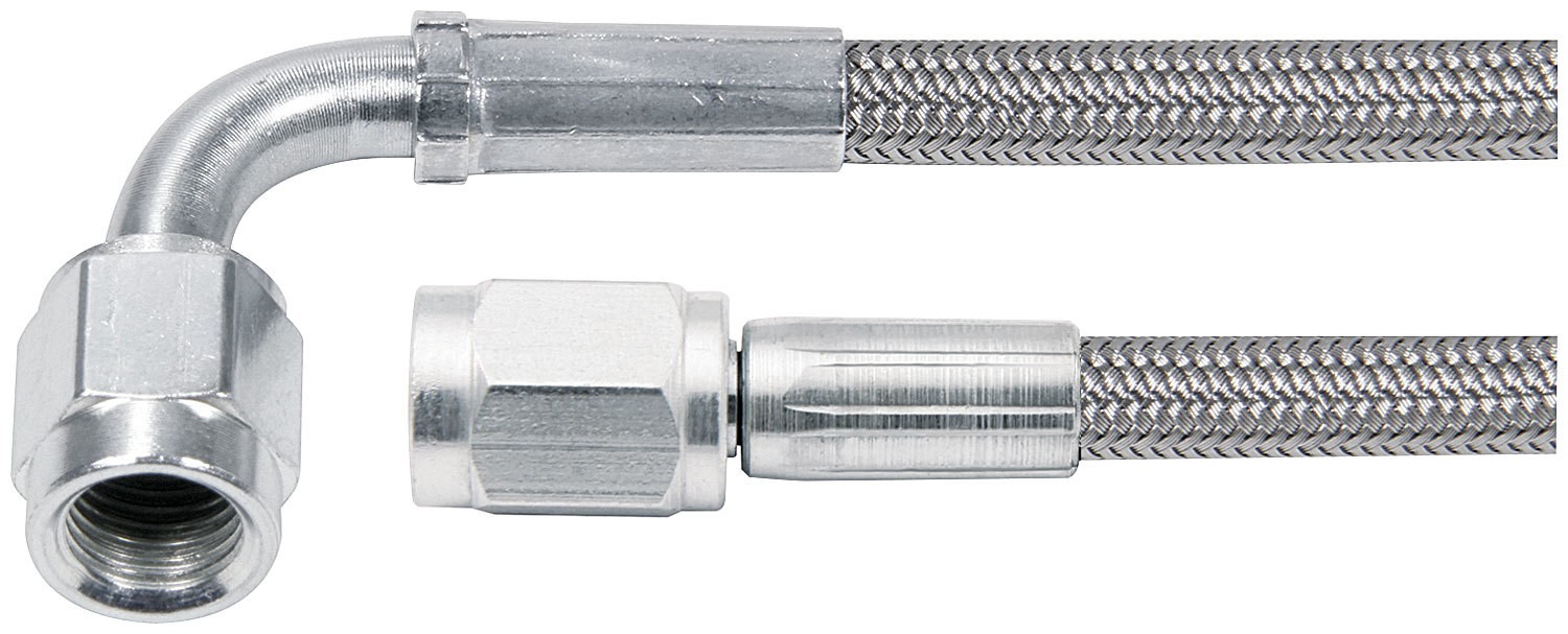 Allstar AN Hose Assembly 60 in 3 AN Hose 3 AN Braided Stainless PTFE Lined