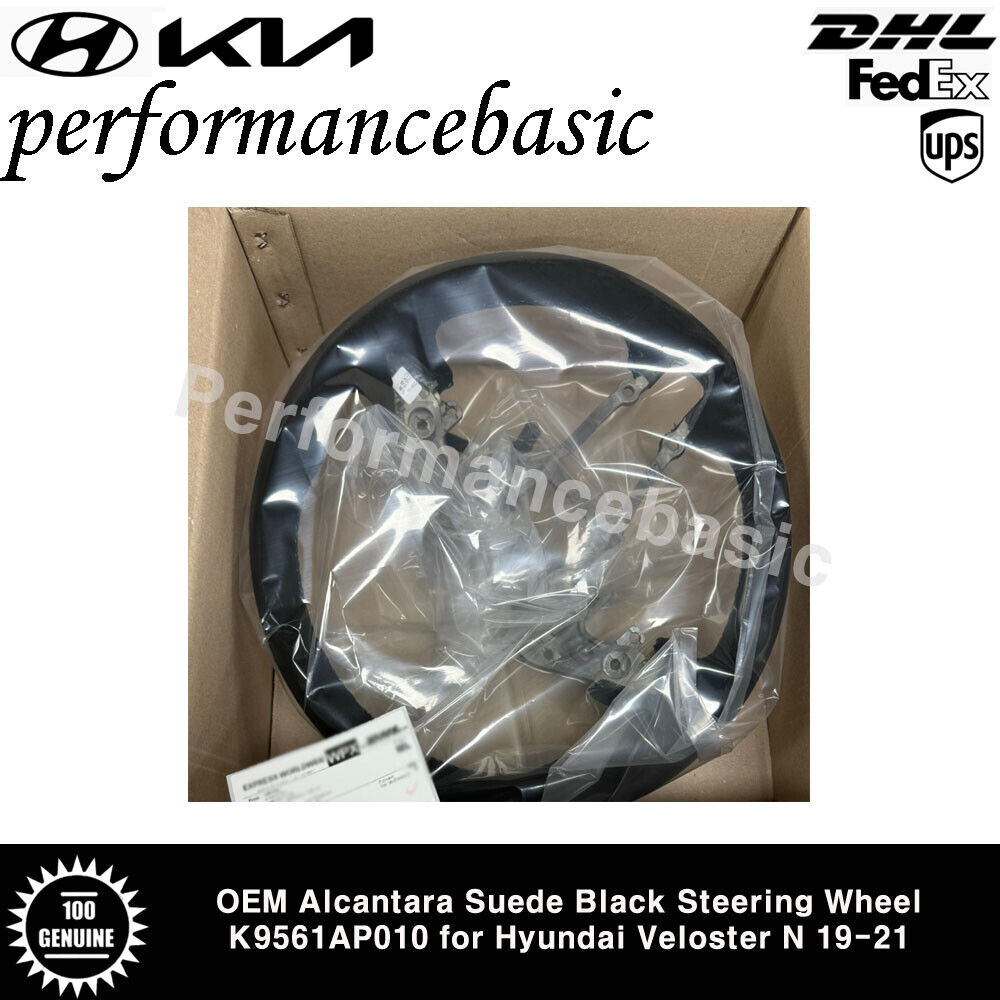 OEM Alcantara Suede Black Steering Wheel K9561AP010 for Hyundai Veloster N 19-21