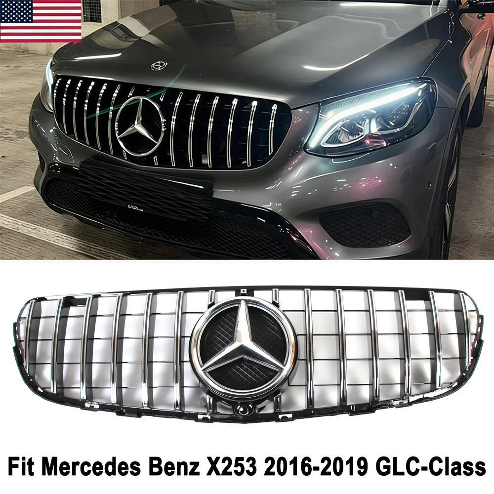 Front Grille For Mercedes Benz GLC X253 GLC300 GLC350 2016-2019 Grill W/Star