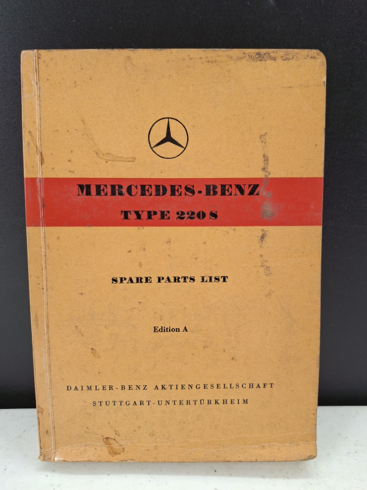 1956 Mercedes Benz Type 220S Spare Parts List Edition A