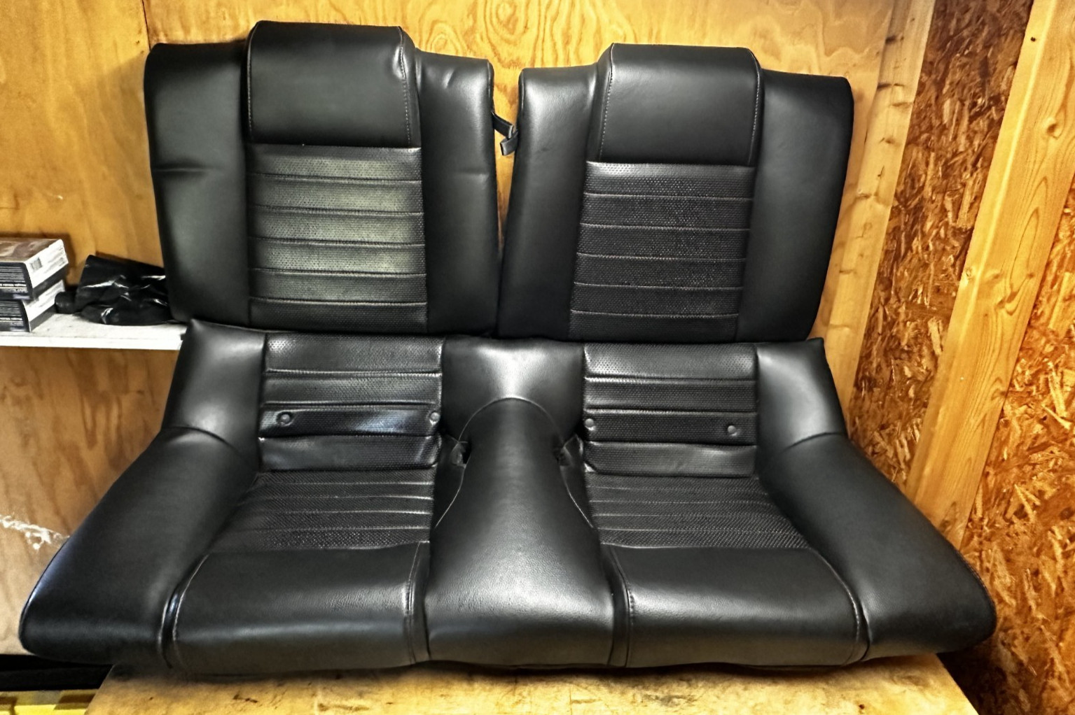 05-09 Ford Mustang GT Leather Rear Seats Seatbacks Coupe OEM Pink Stitch