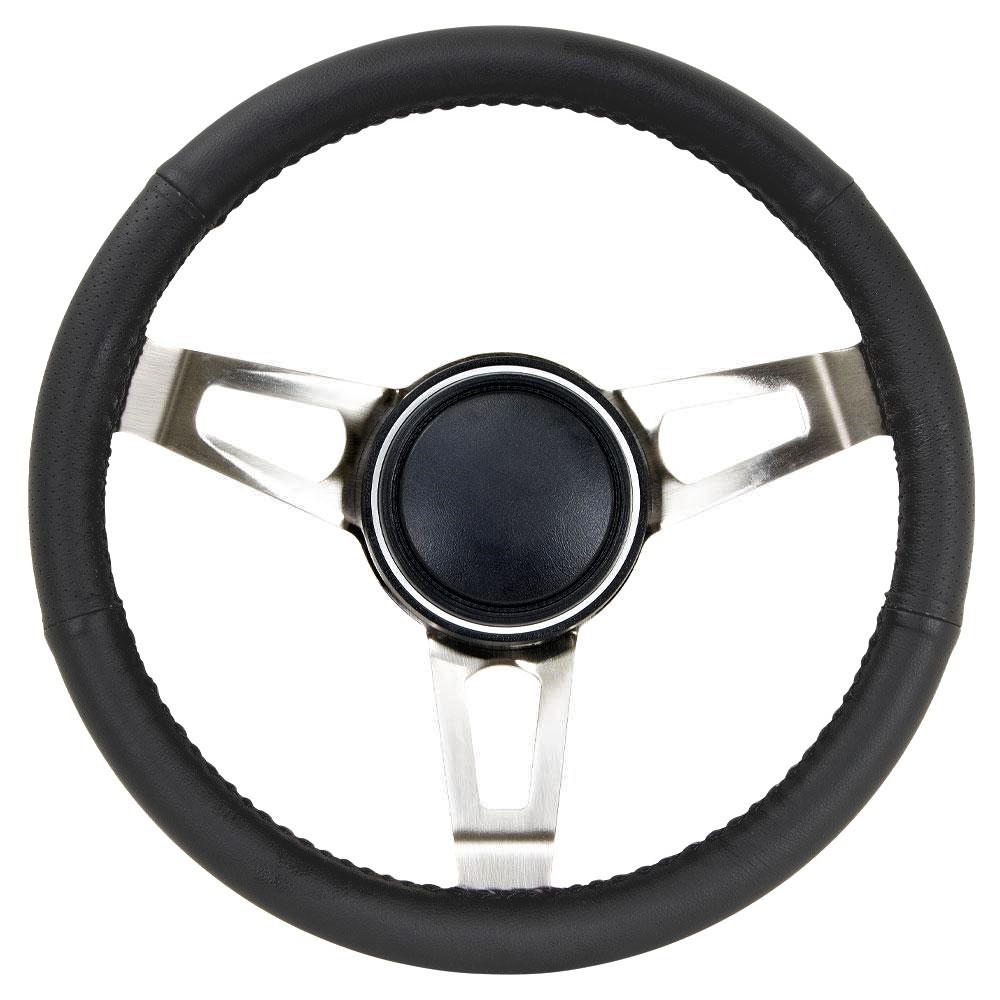 37-5265 GT3 Retro Wheel, Tuff Design, Leather with horn buttons 37-5265 GT3 Retro Wheel, Tuff Design, Leather with horn buttons