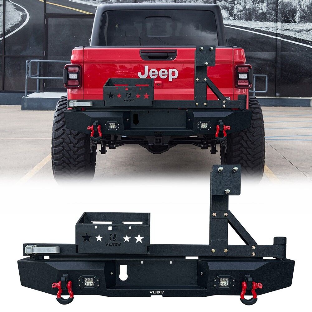 Vijay Fits 2020-2023 Jeep Gladiator JT With Tire Carrier Rear Bumper