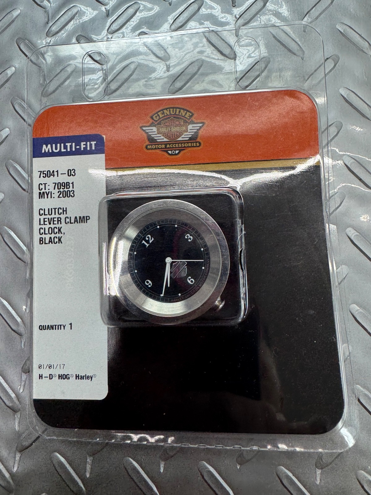OEM Harley-Davidson Handlebar Clock Module with Bracket Black Face 75041-03 🇺🇸