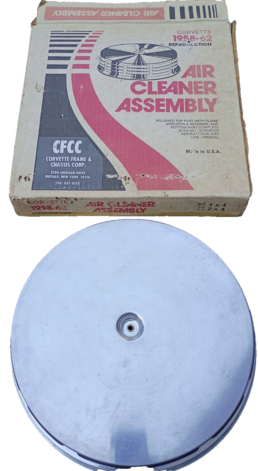 1958-1962 C1 Corvette Air Cleaner Assembly CFCC Reproduction NOS Boxed Rare