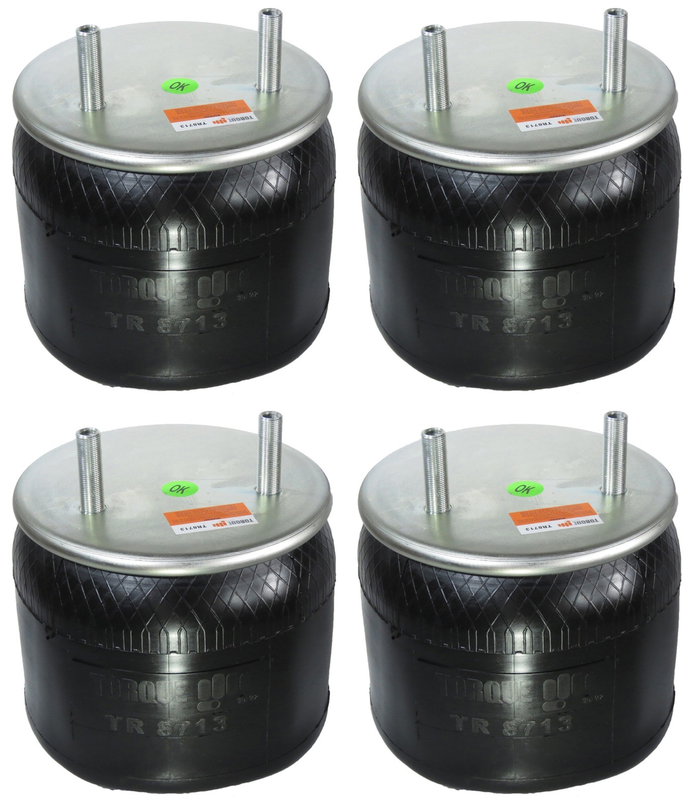 4x Trailer Air Spring Bags Replace W01-358-8713 1R13-176 Hendrickson S-22948
