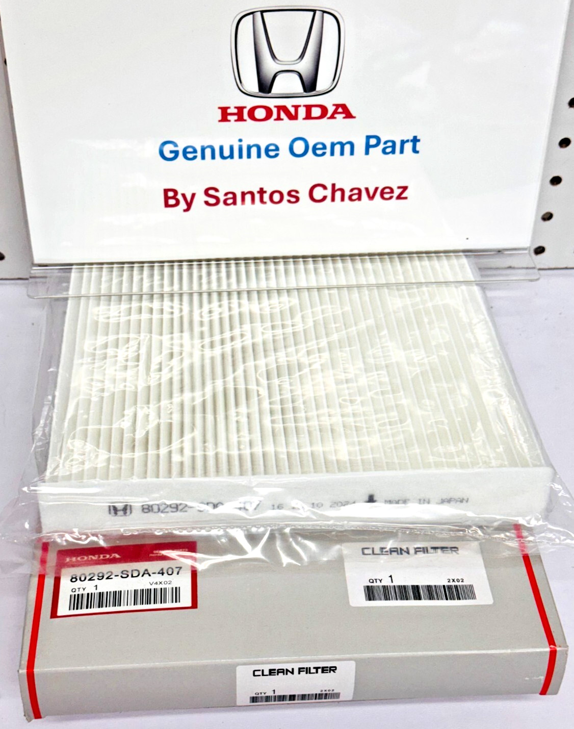 Honda Cabin Air Filter GENUINE OEM PART 80292-SDA-407 Honda Cabin Air Filter GENUINE OEM PART 80292-SDA-407