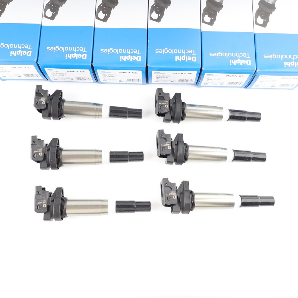 Set of 6 Delphi Ignition Coils Fits For BMW 335i 535i X5 E90 N54 OE 12138616153