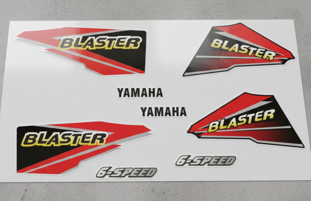 1999 Yamaha Blaster 200 Black/Red FULL Graphics Decal Kit Stickers GLOSSY