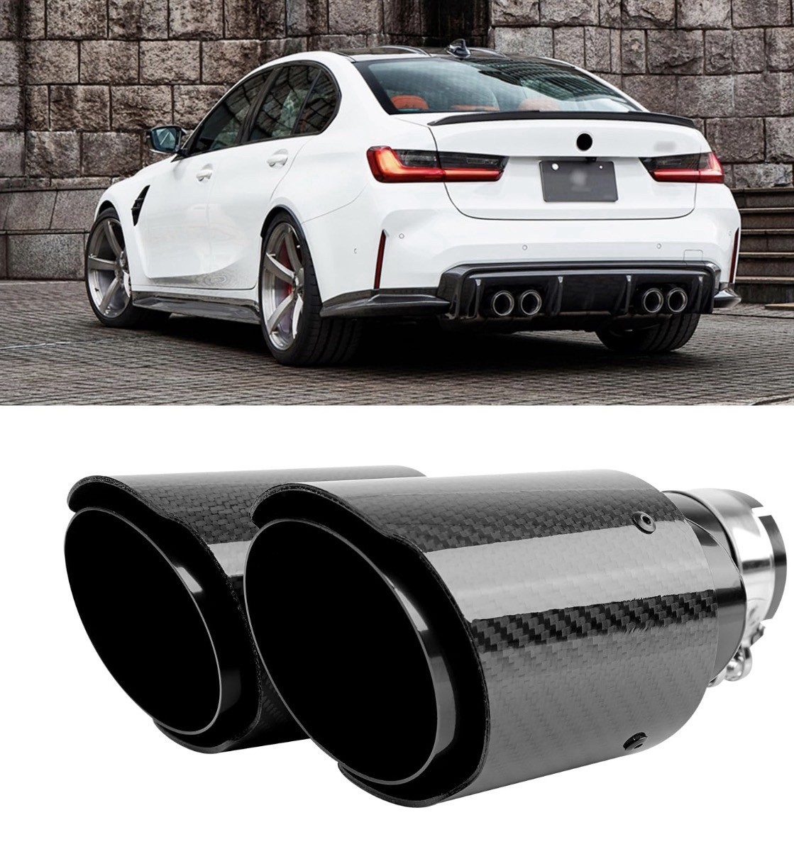BMW M Dual Exhaust Tip Carbon Fiber