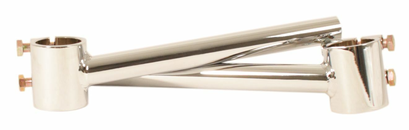 Universal 36mm Chrome Clip On Handlebars Set/2 NEW