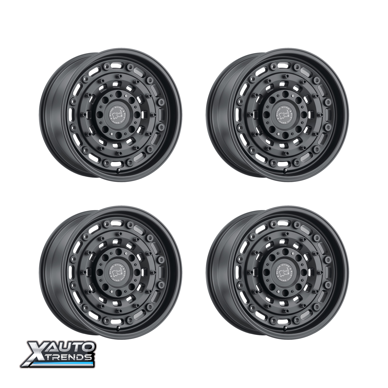 Black Rhino Arsenal Textured Matte Black 17X8 6X130 38mm (Set of 4)