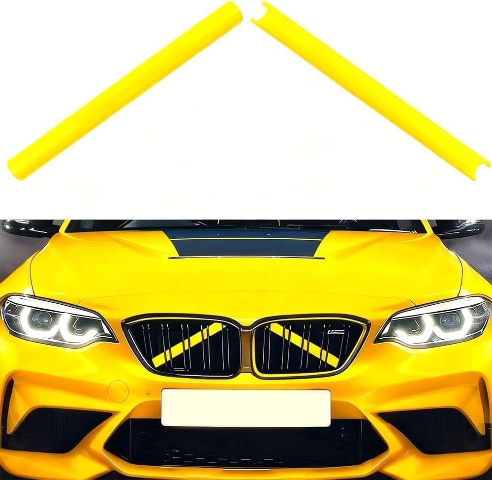 Snap-On V Brace Covers for BMW 1-8 Series - Vibrant Yellow ABS Trim Inserts