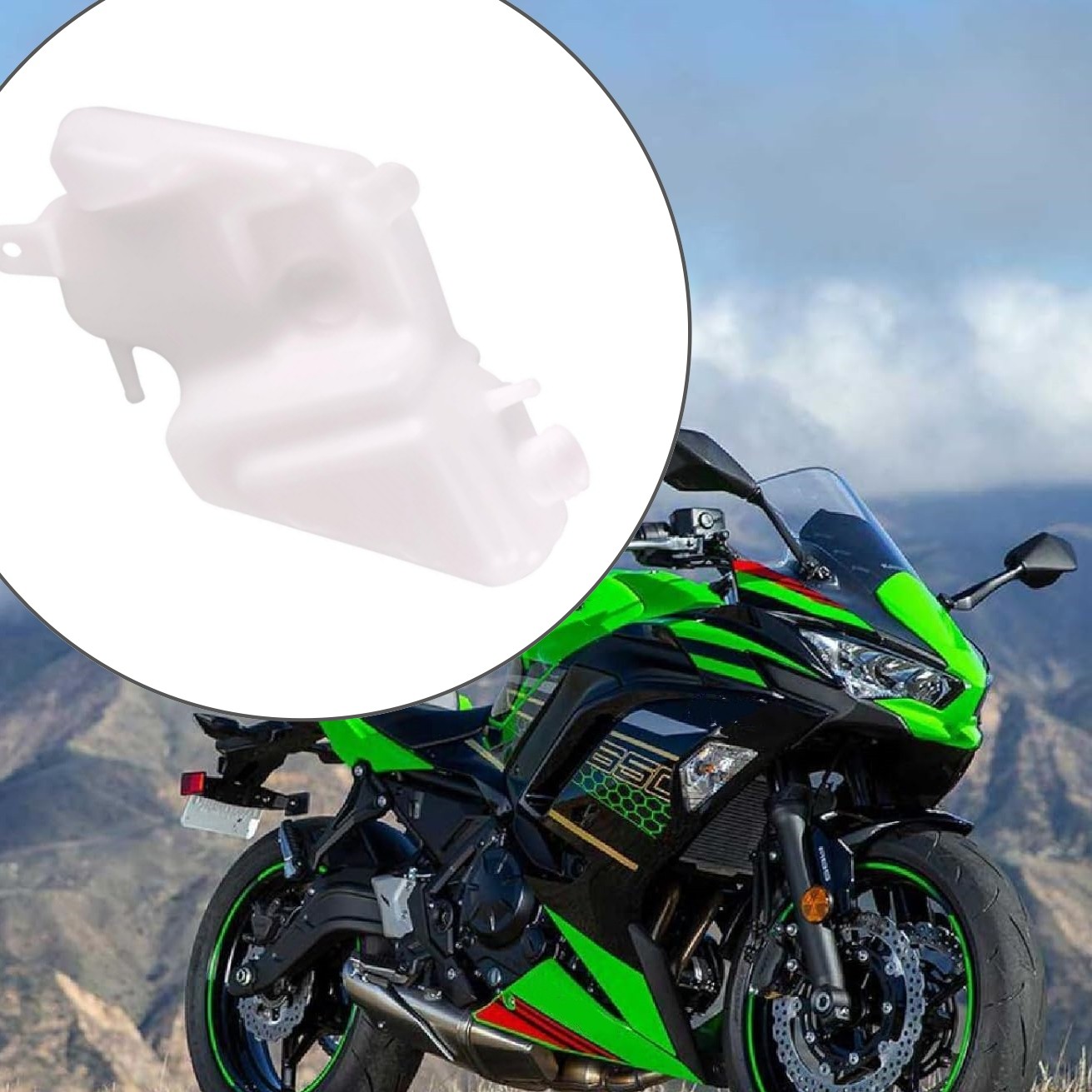 43078-0553 Coolant Reservoir Tank Fits 2012-2016 Kawasaki Ninja 650 Series 1PCS
