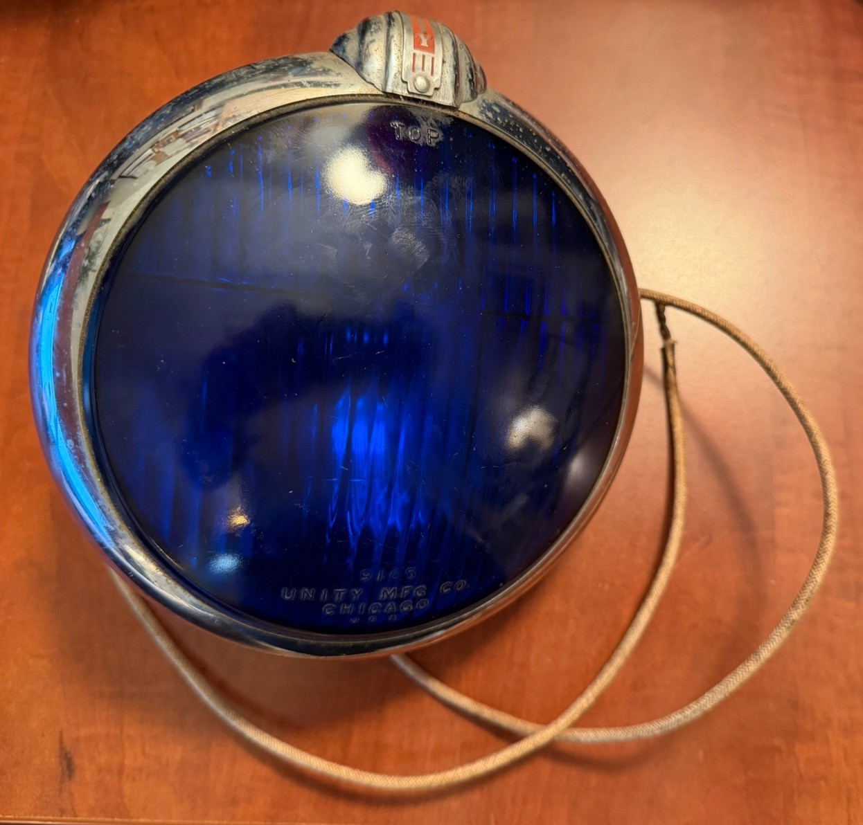 Vintage Unity S-3 Light   w/o Bracket  Cobalt Blue Lens - Hard to Find