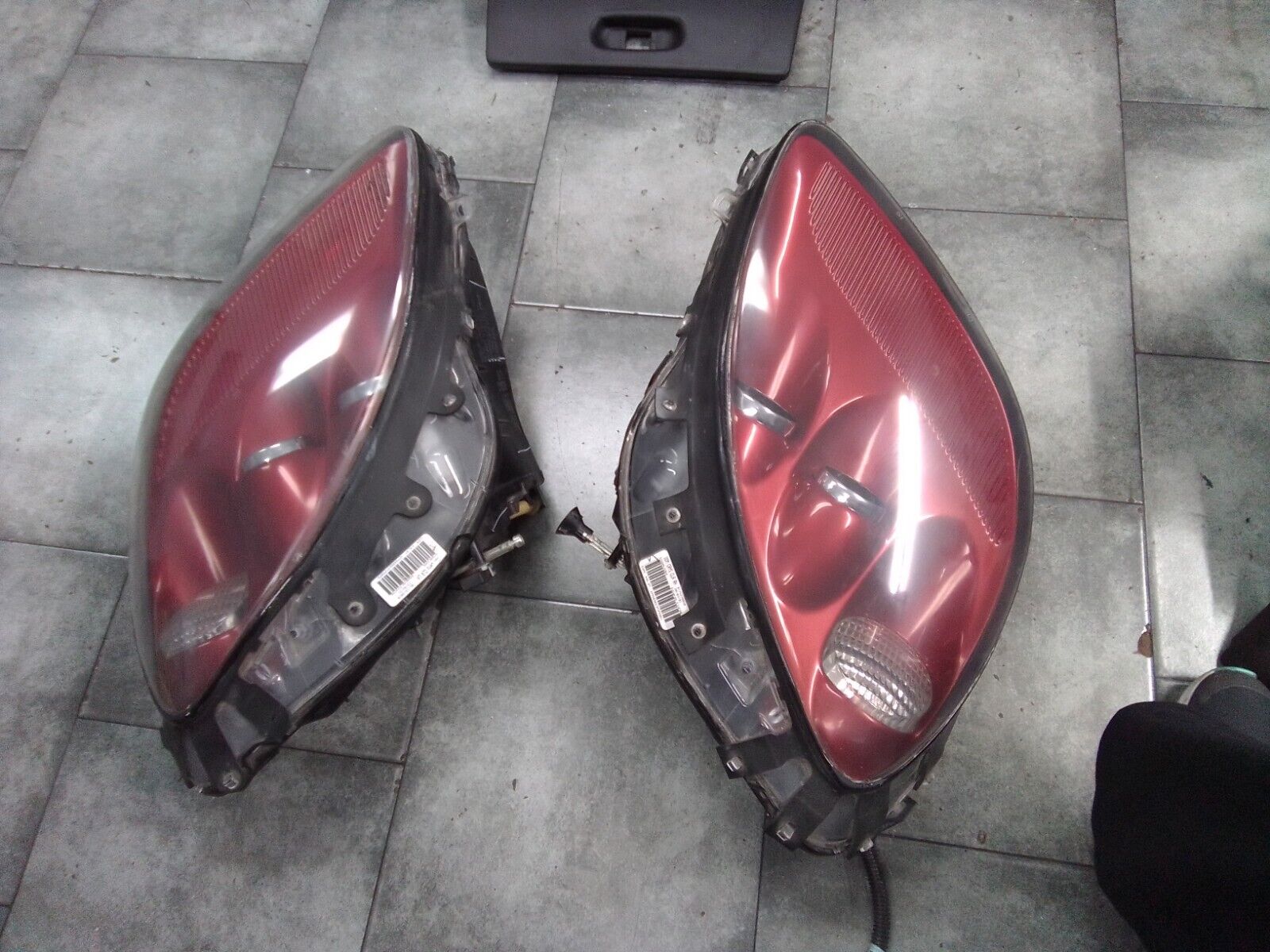 05-13 Corvette C6 Head Light Right & Left side Headlight  Crystal Red  1639- R2