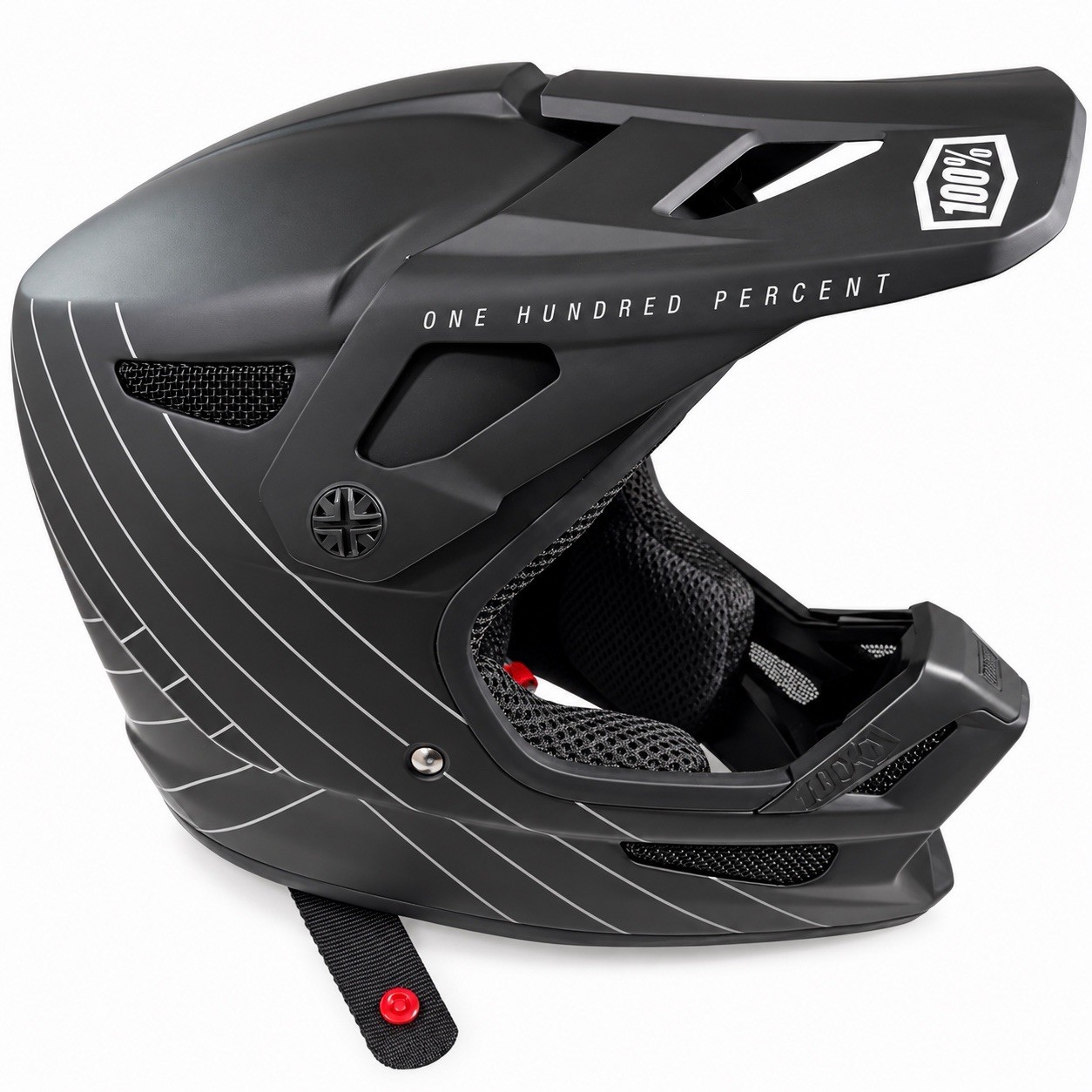 100% Status Youth Full Face MTB BMX Helmet Essential Black L 80011-001-06