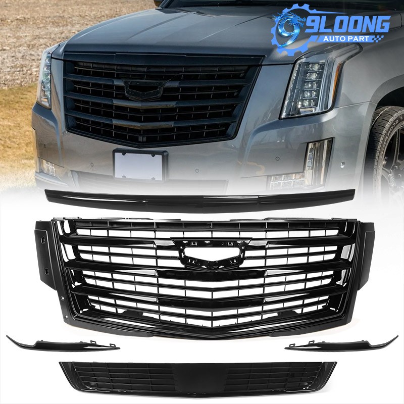For Cadillac Escalade 2015-2020 Grille W/O Camera Hole Lower Grill Molding 5 Kit