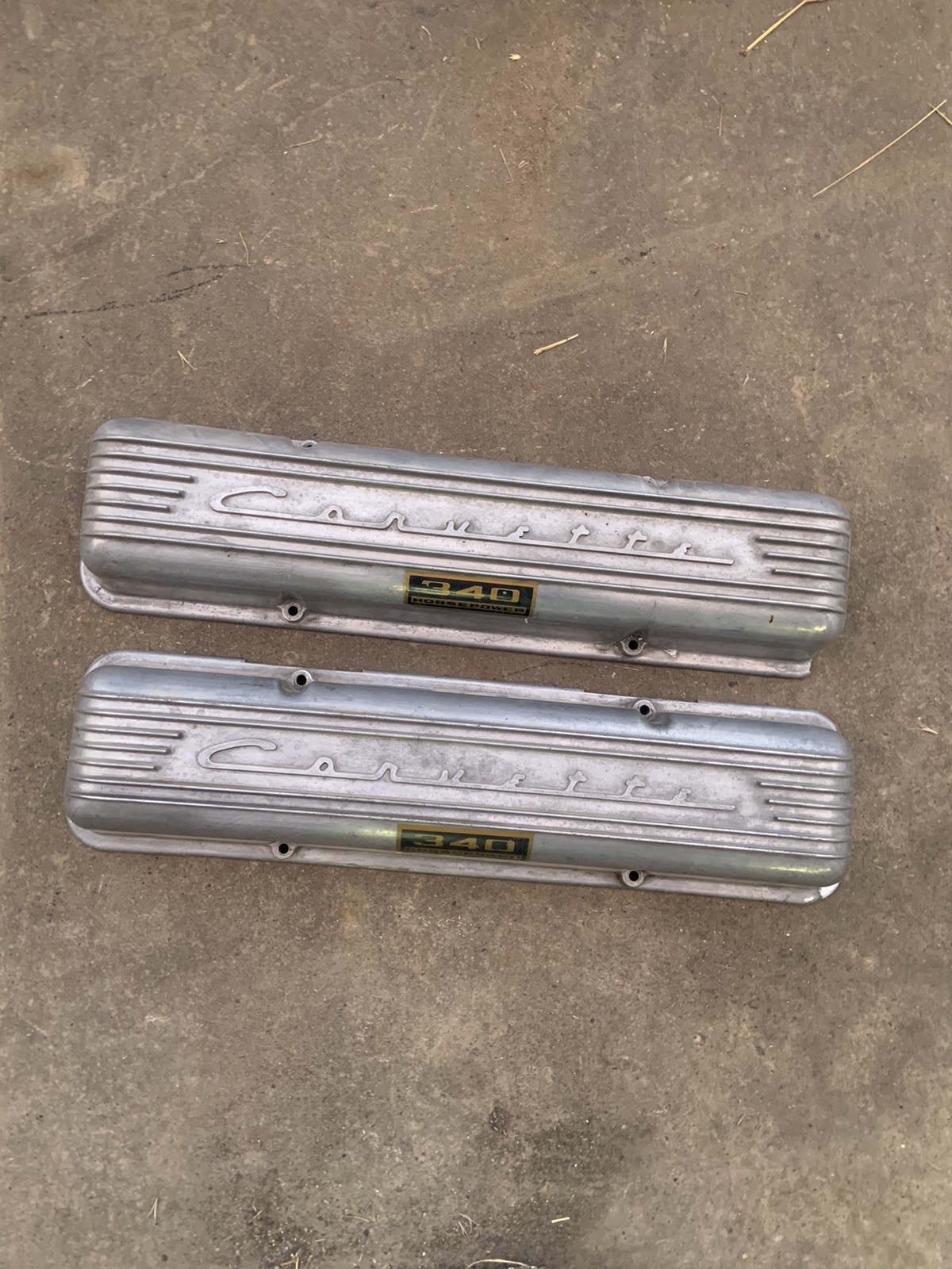 1957 -1961 Corvette Original Cast Aluminum Valve Covers GM 3726086
