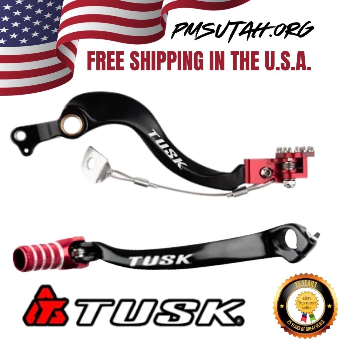 Tusk Brake Shift Pedal 2019–2026 Honda CRF450R Works CRF 450R Foot Lever Combo