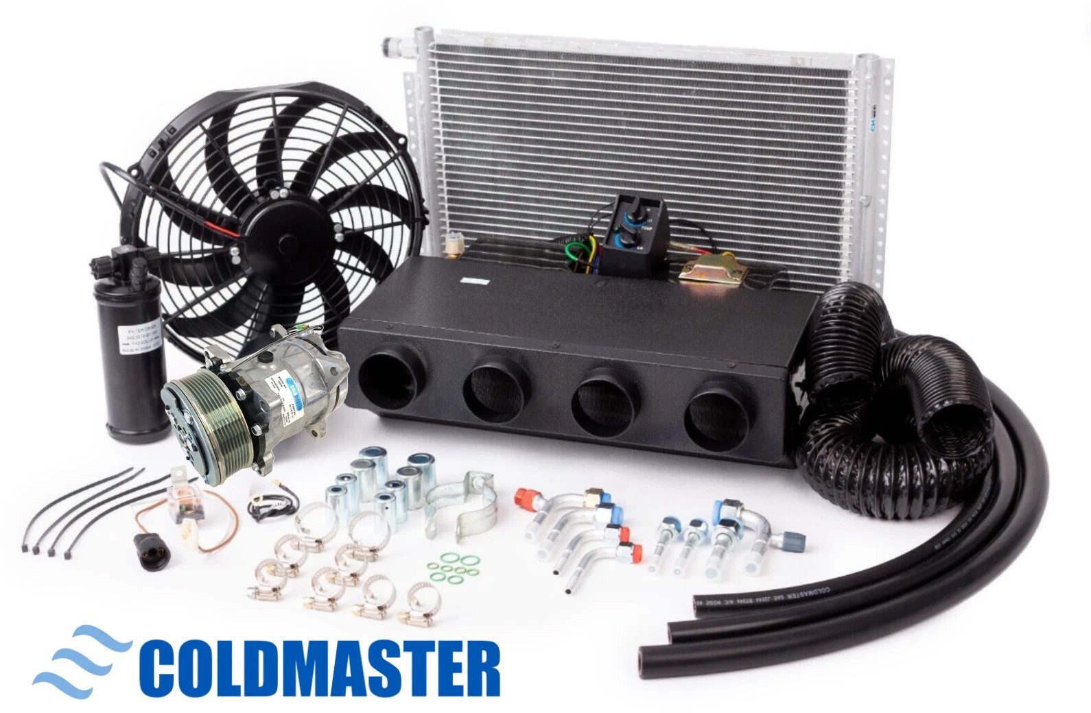 Coldmaster Universal A/C Kit Under Dash  450-000 H/C 12V, PK-8 Serpentine Belt