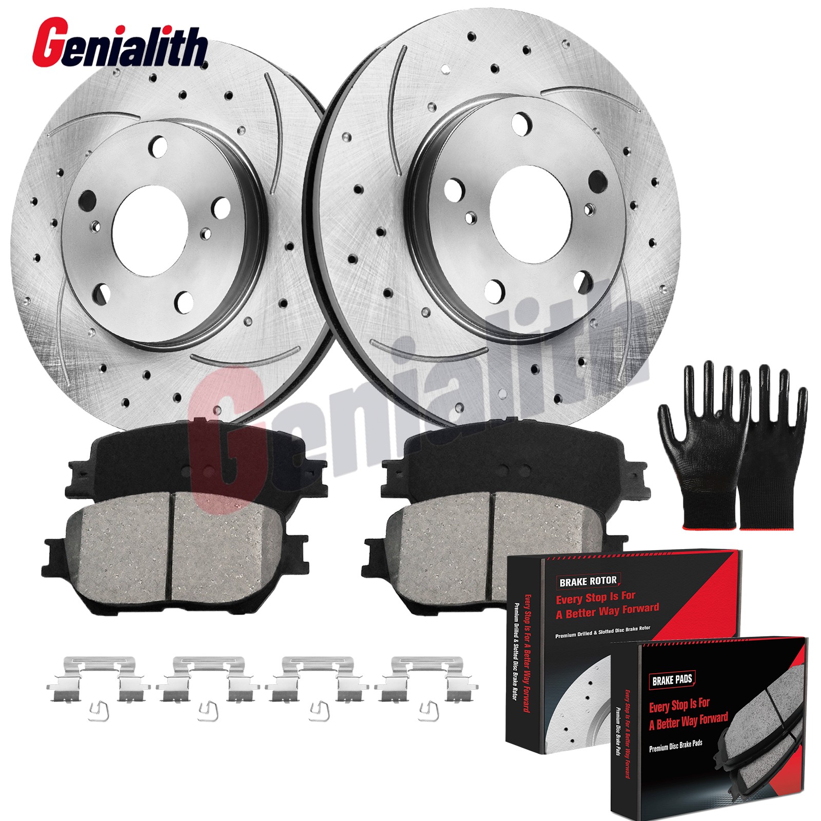 For 2002 2003 2004 2005 2006 Toyota Camry Front Drilled Disc Rotors Brakes Pads