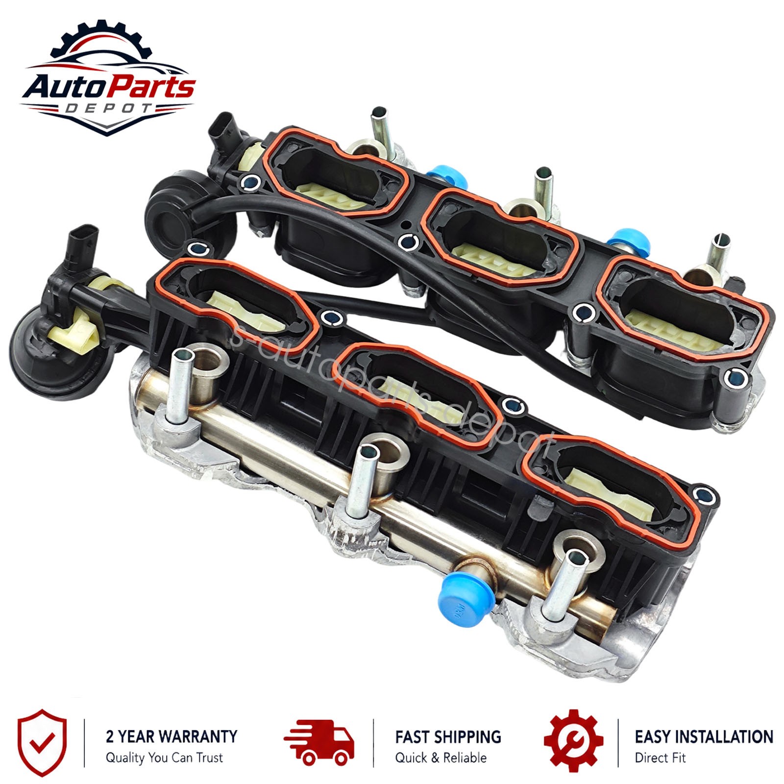 2PCS Left & Right Intake Manifold w/ Seal fit Audi A6 A7 A8 Quattro Q7 V6 3.0L