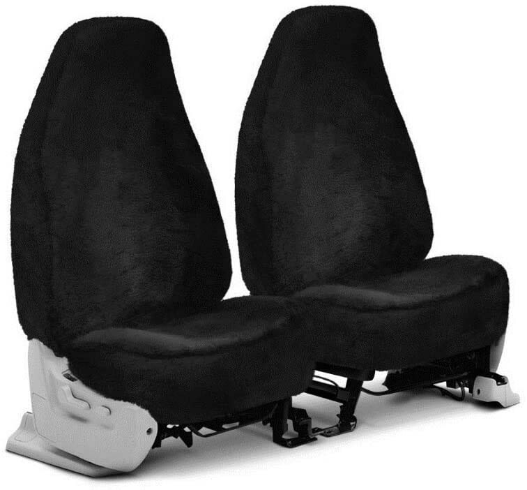 Australian Sheepskin Highback Seat covers BLACK (1 Pair)