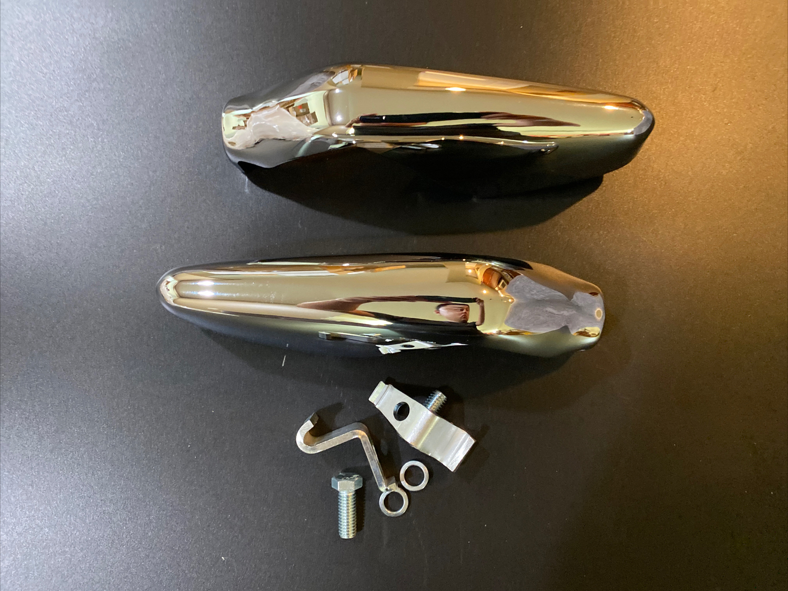 1961 Impala Bel Air Biscayne Rear Chromed Bumper Guards RH and LH