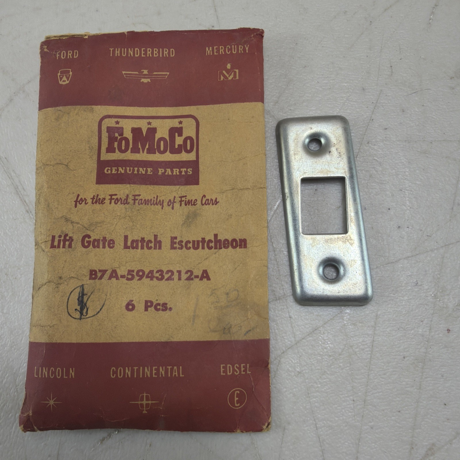 NOS 57 58 Lift Gate Latch Escutcheon NOS 57 58 Ford Wagon Tail Gate 1957 1958