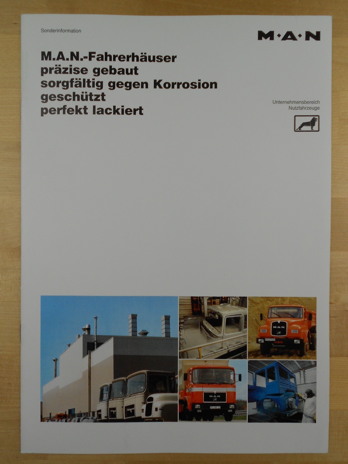 MAN Diesel Corrosion Cabin Protection Brochure 1985 German Prospekt Catalogue MAN Diesel Corrosion Cabin Protection Brochure 1985 German Prospekt Catalogue