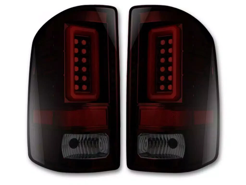 New Recon Black/Smoke Fiber Optic LED Tail Lights 16-18 GMC Sierra 1500 264298Bk