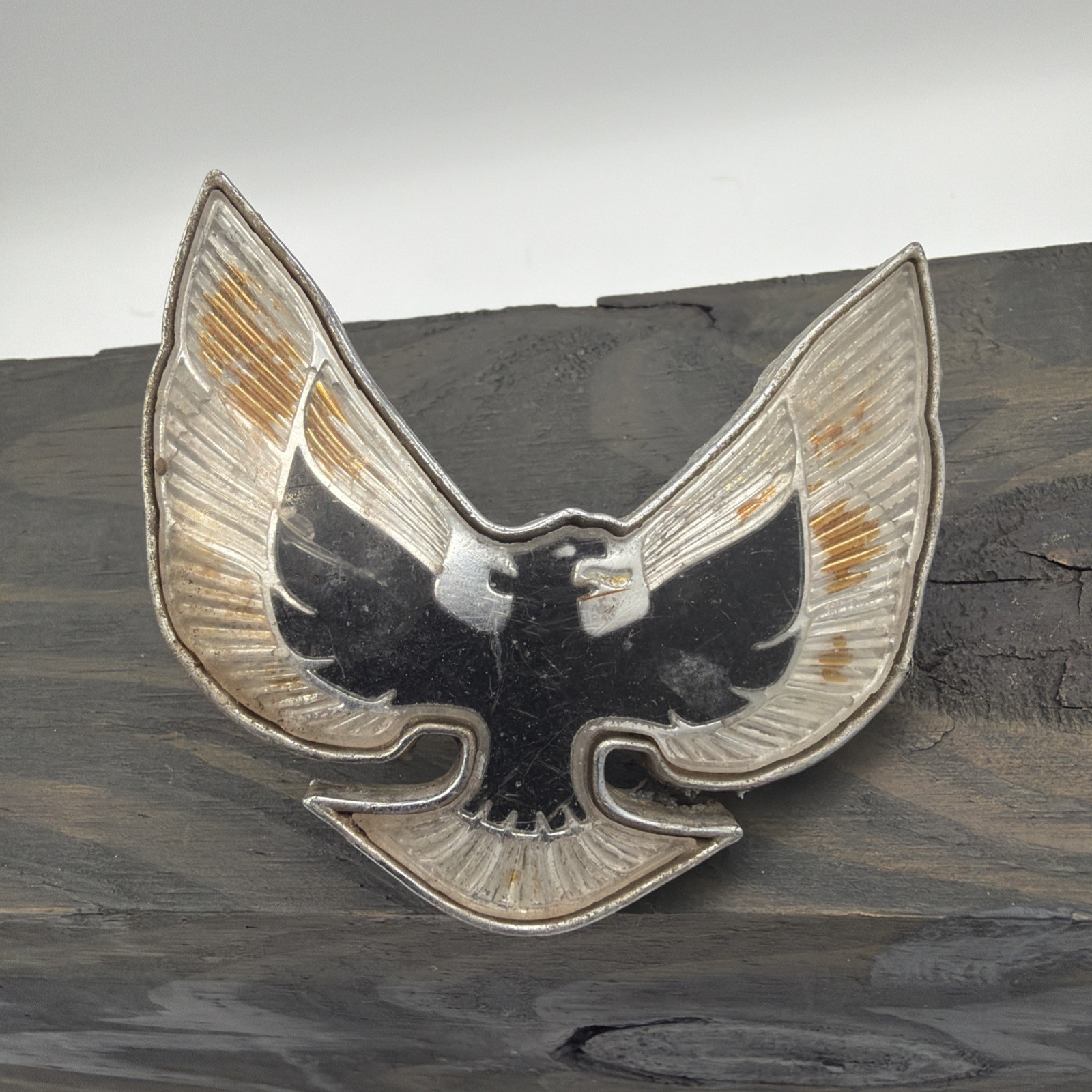 OEM Pontiac Emblem 1974 1975 1976 Firebird L7000 Bird Badge - Worn w/ Color Loss