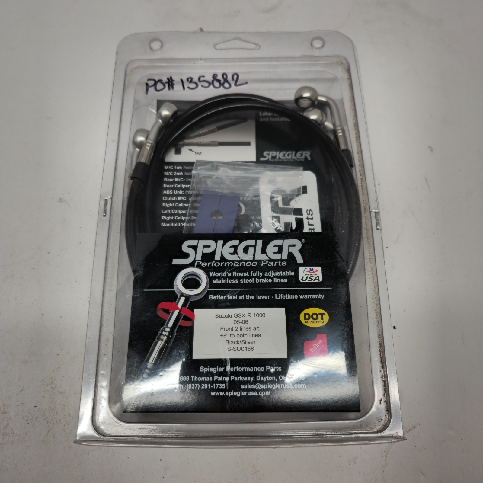 Spiegler Brake Lines:2 Front for Suzuki GSX-R 1000 2005-2006 S-SU0168 Alt 2-line Spiegler Brake Lines:2 Front for Suzuki GSX-R 1000 2005-2006 S-SU0168 Alt 2-line