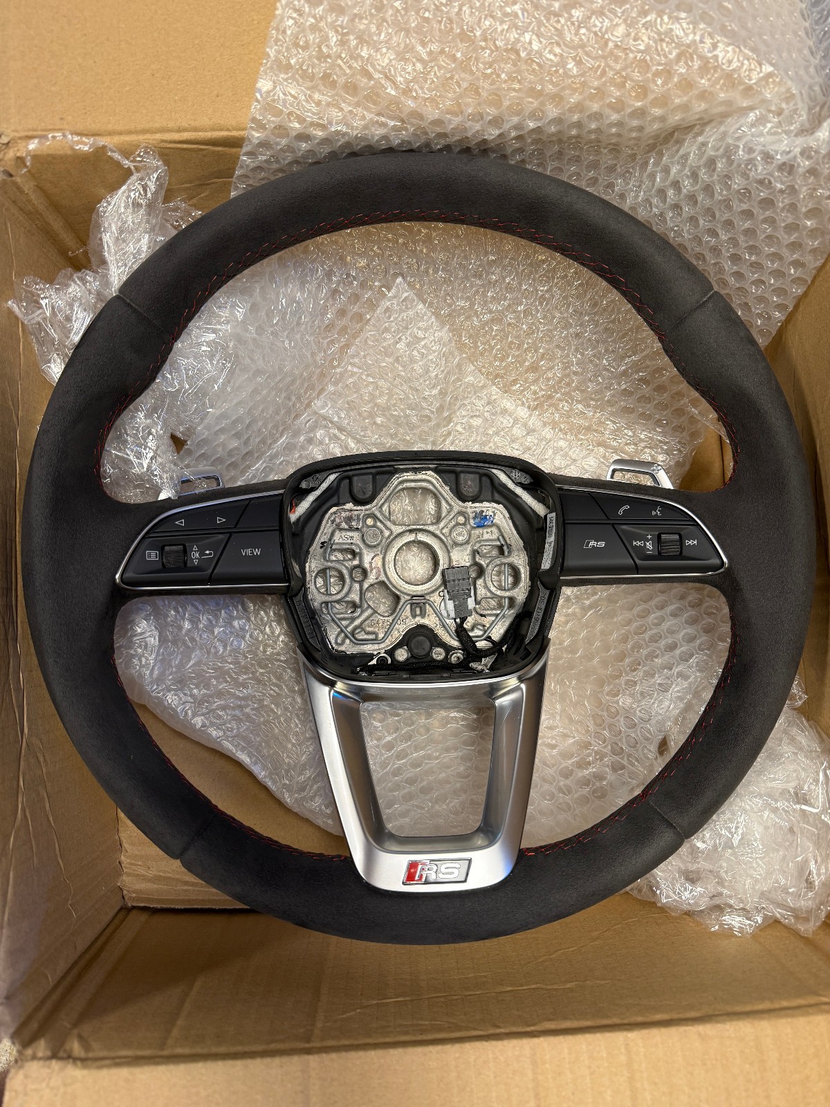 2022 2023 2024 Audi RS3 Rs3 S3 Steering Wheel Alcantara Black/Red 8Y