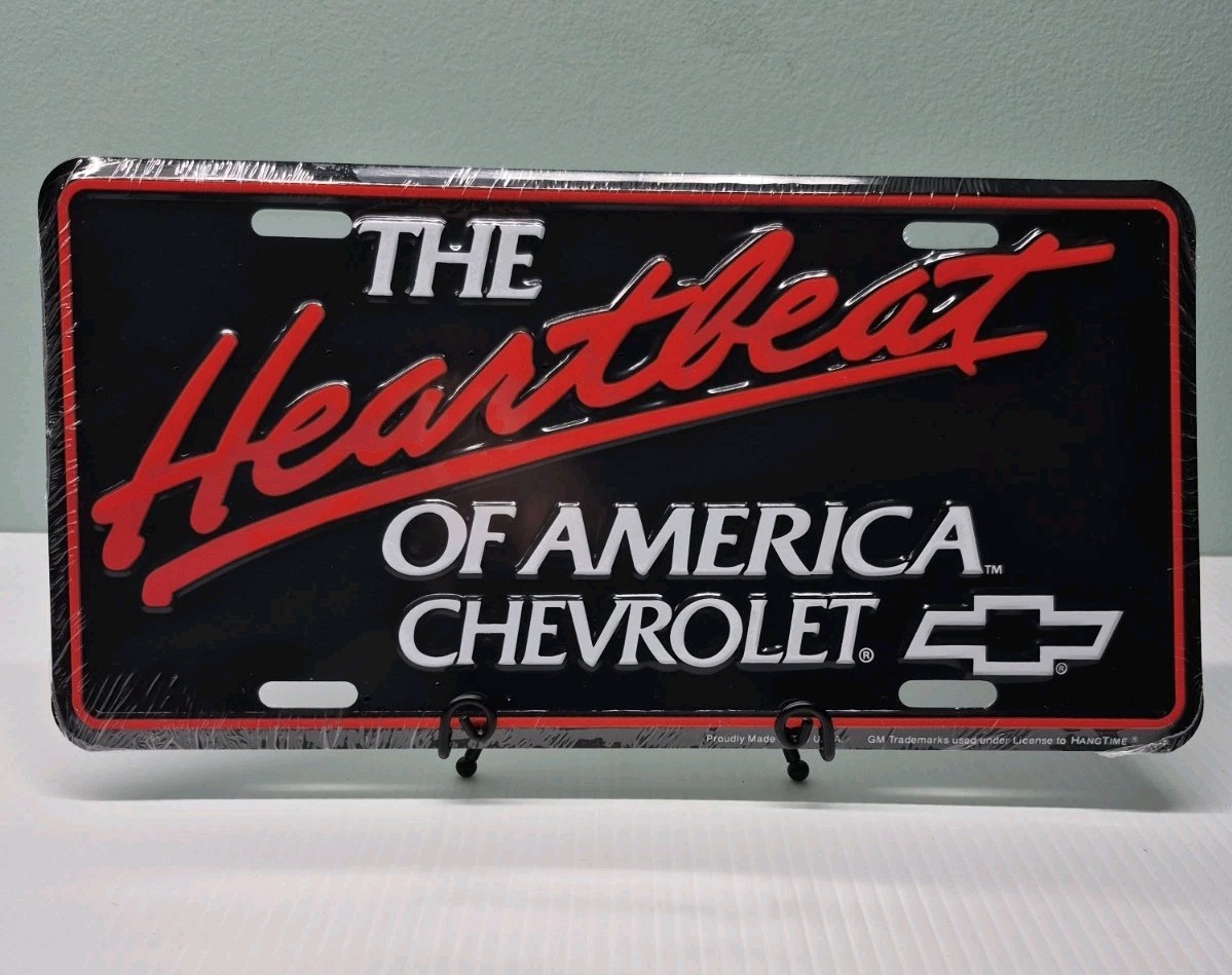 The Heartbeat of America Chevrolet License Plate | Embossed Aluminum Car Tag The Heartbeat of America Chevrolet License Plate | Embossed Aluminum Car Tag