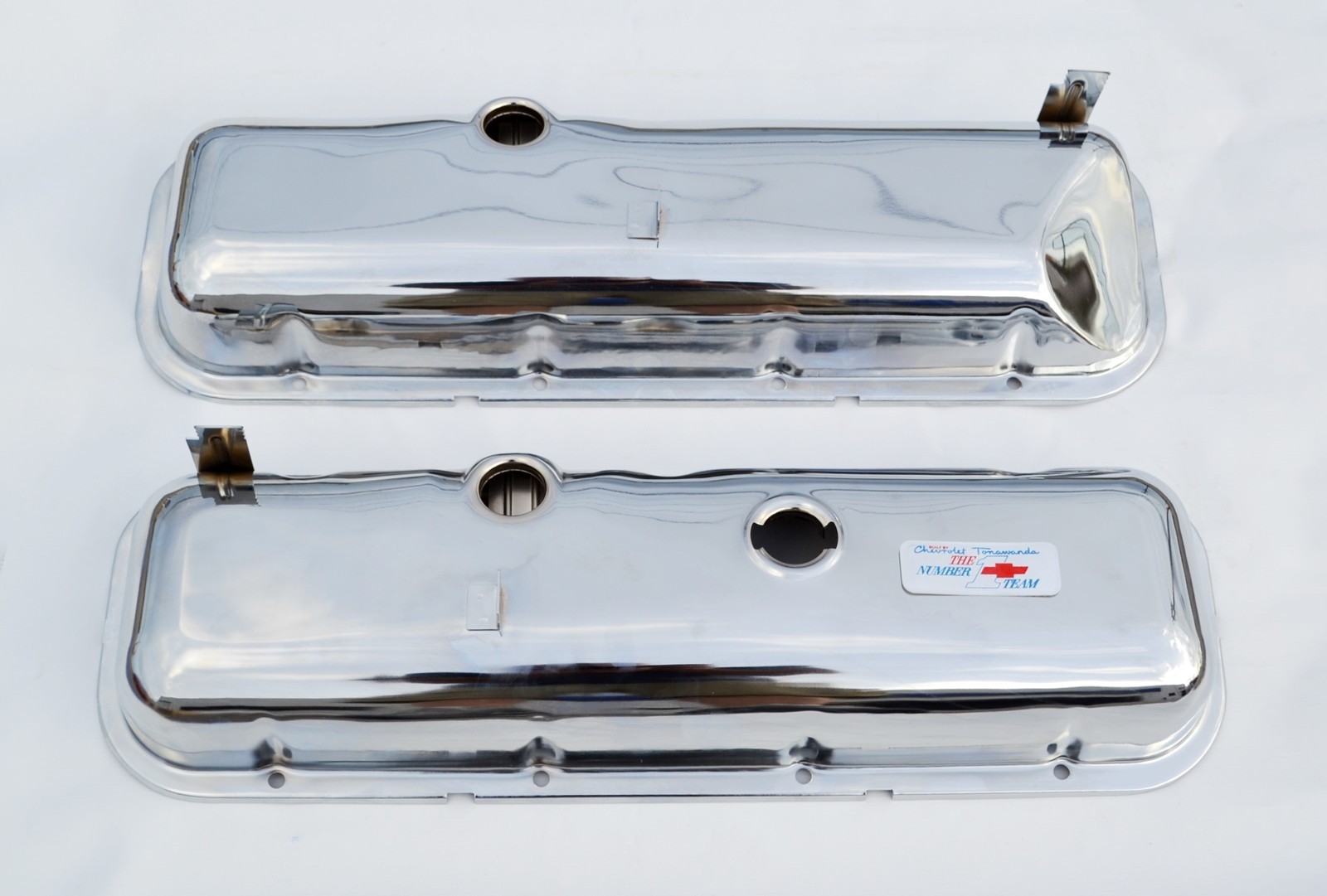 65-81 Corvette Chevrolet Chrome Valve Covers BBC 396 427 454 Drippers FREE DECAL