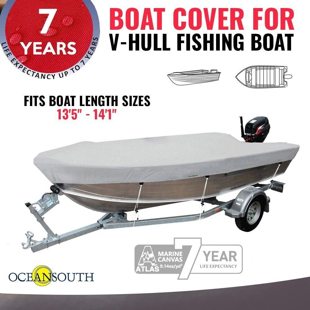 V Hull Fishing Boat Cover Waterproof Heavy Duty 13'5 V Hull Fishing Boat Cover Waterproof Heavy Duty 13'5
