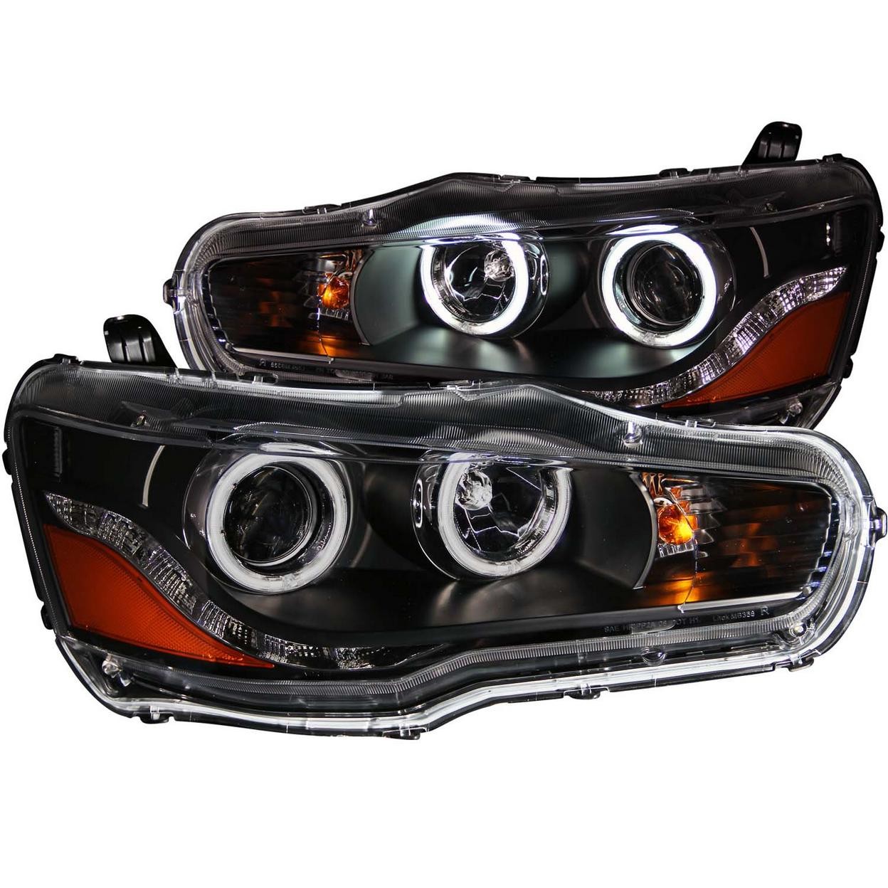 ANZO USA Headlight Set - Fits: 2015 Mitsubishi Lancer, 2008-2014 Mitsubishi Lanc