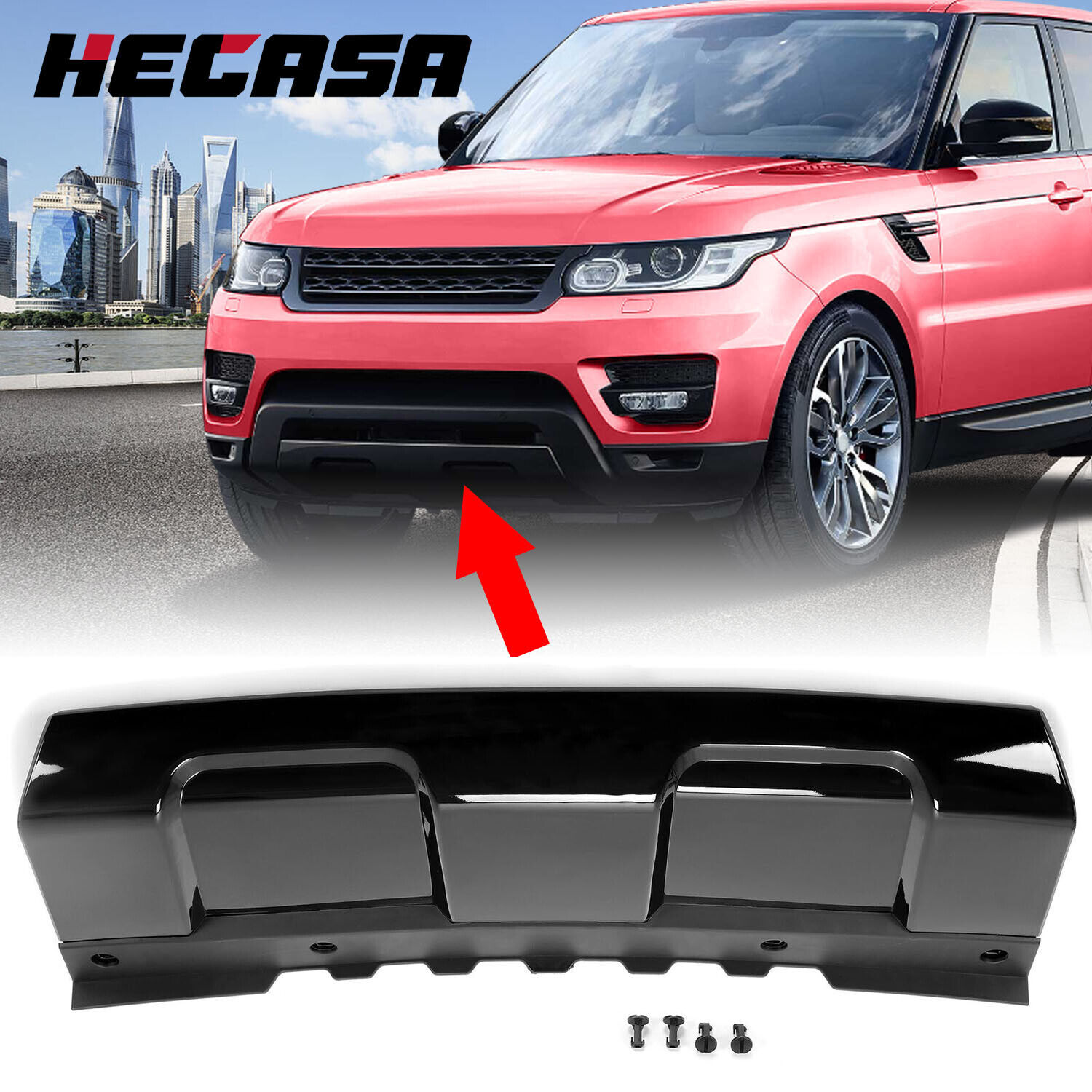 Front Lower Skid Plate Bumper Board Cover Trim For Range Rover Sport 2014-2017