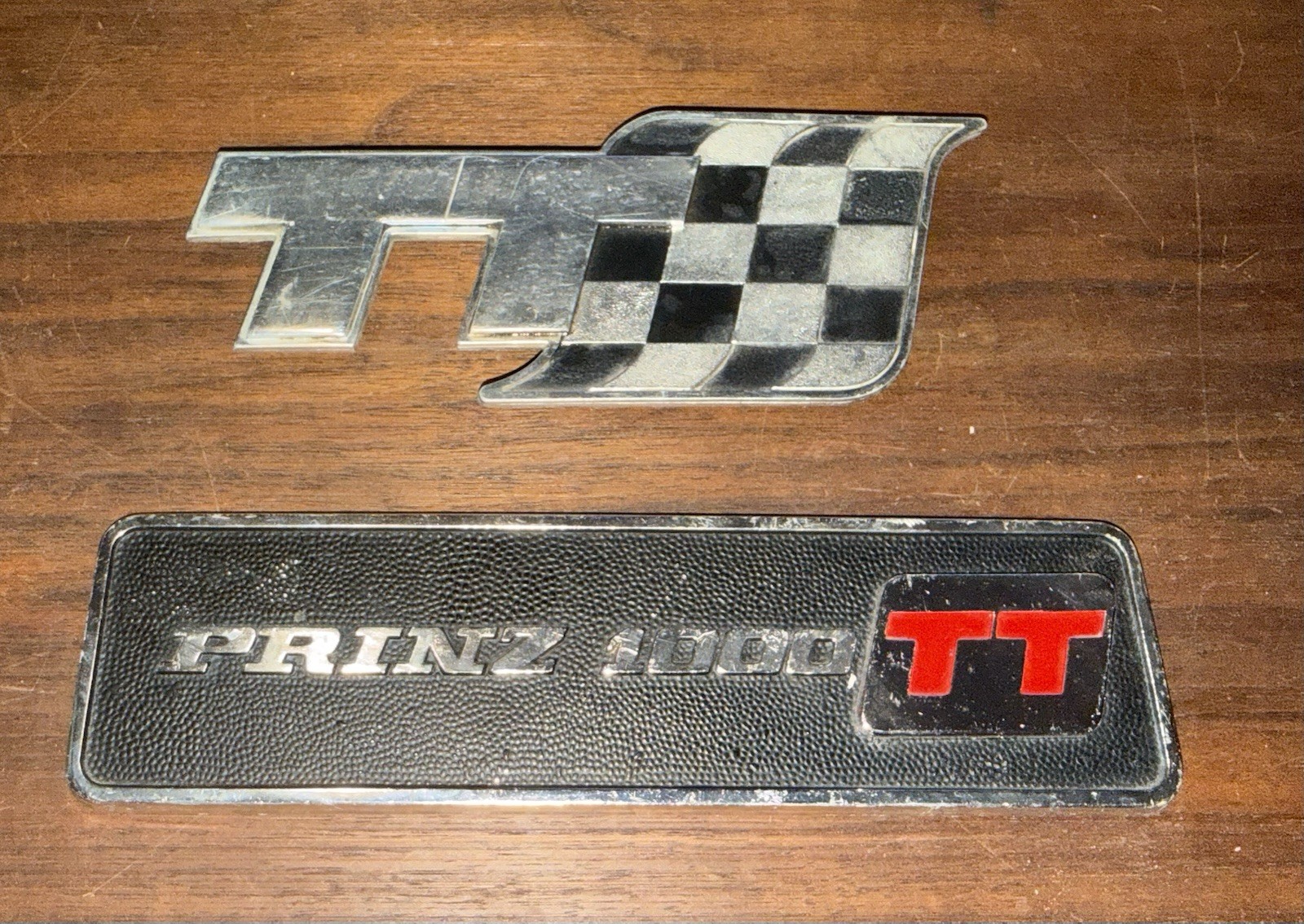 Vintage PAIR NSU Emblem Badge Rare 1960s German Prinz 1000 TT Sport Metal Logo Vintage PAIR NSU Emblem Badge Rare 1960s German Prinz 1000 TT Sport Metal Logo