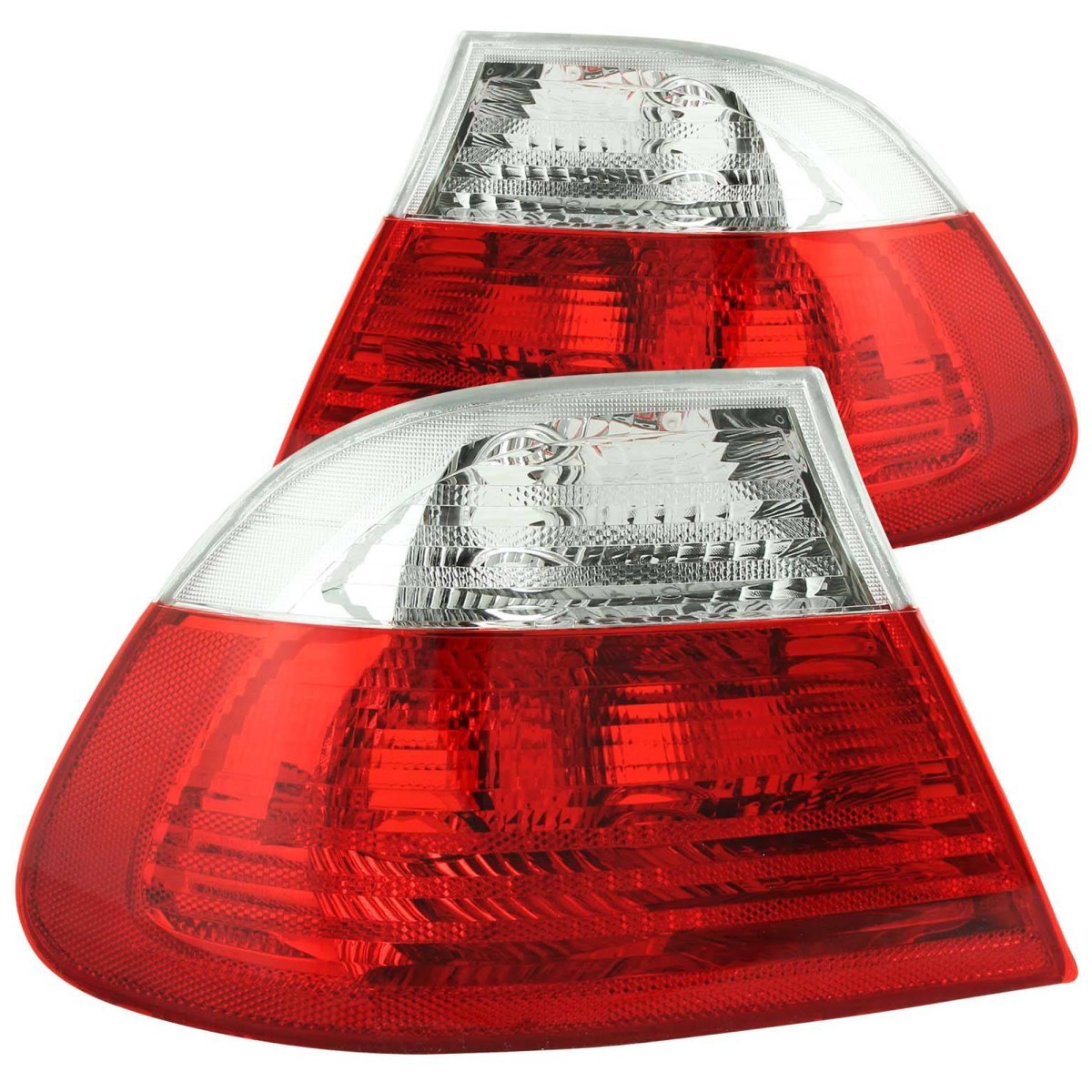 Anzo 221217 Tail Light For BMW M3 01-2006 Left and Right Red and Chrome Housing