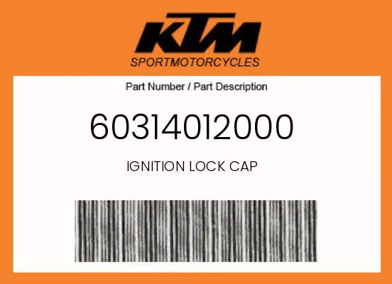 KTM Genuine Ignition Lock Cap - 60314012000