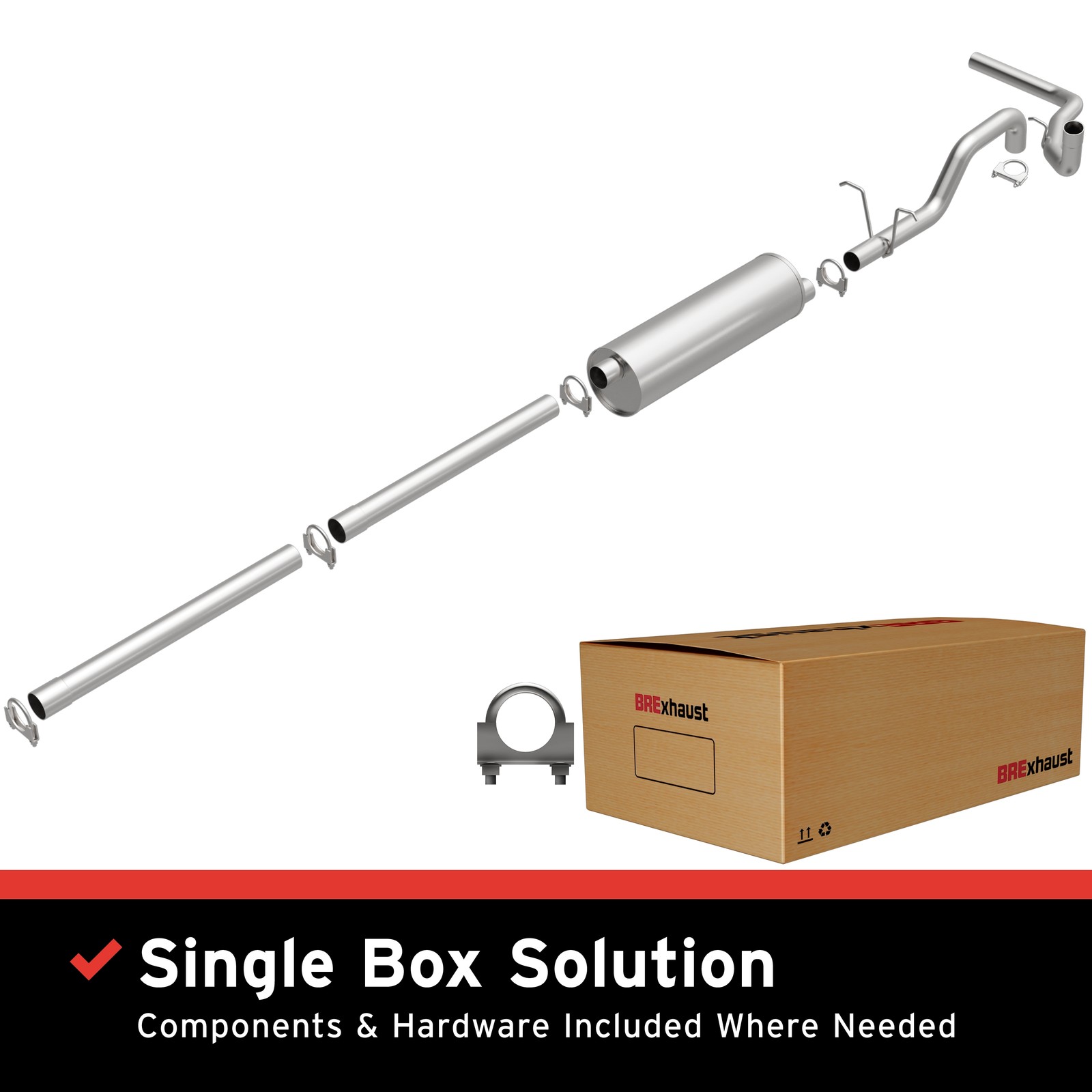 OE Replacement Exhaust System Kit For 1987-1995 Ford F-150, Ford F-250