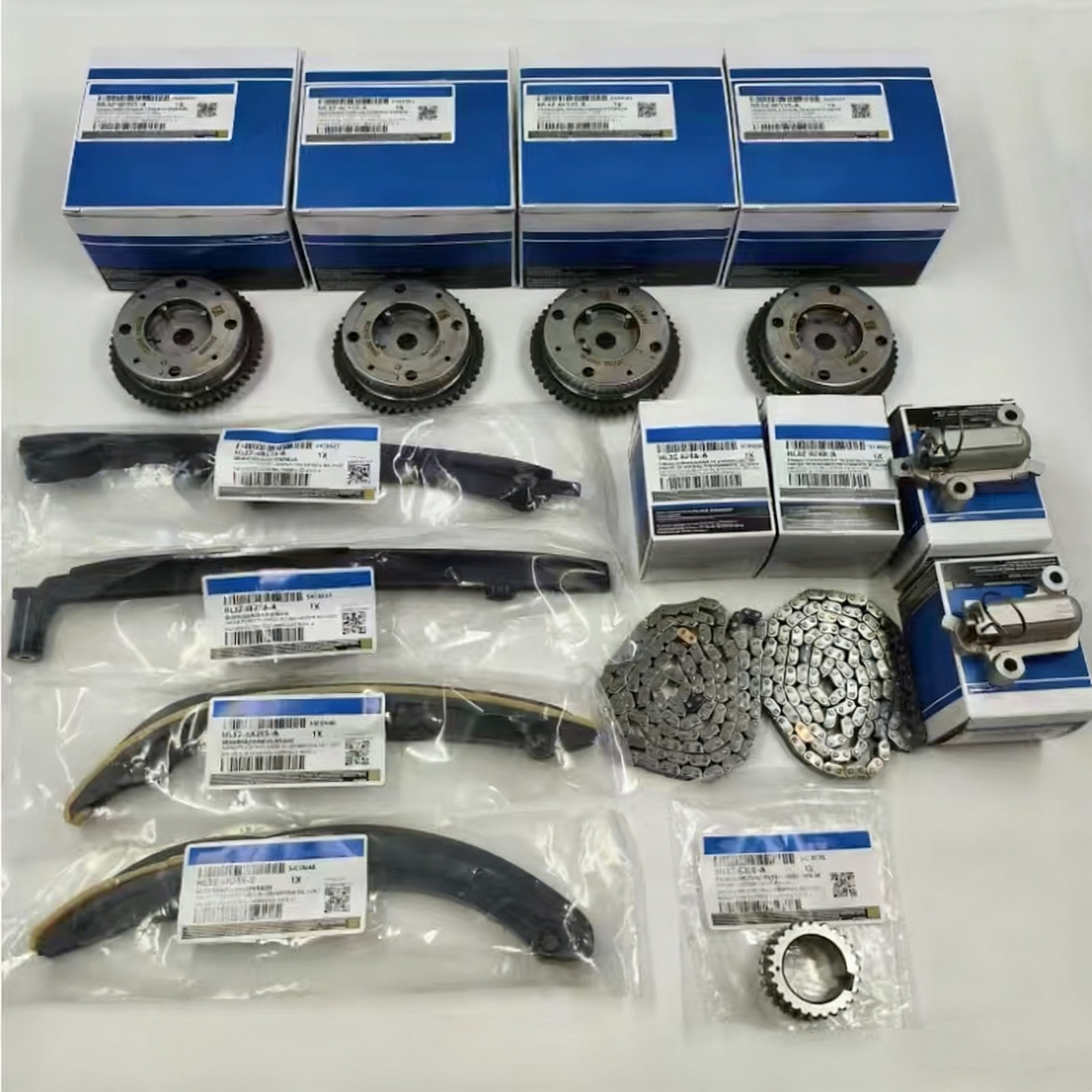 NEW OEM 17-24 Ford F150 3.5L Ecoboost Chains, Guides, Tensioners W/ PHASERS KIT