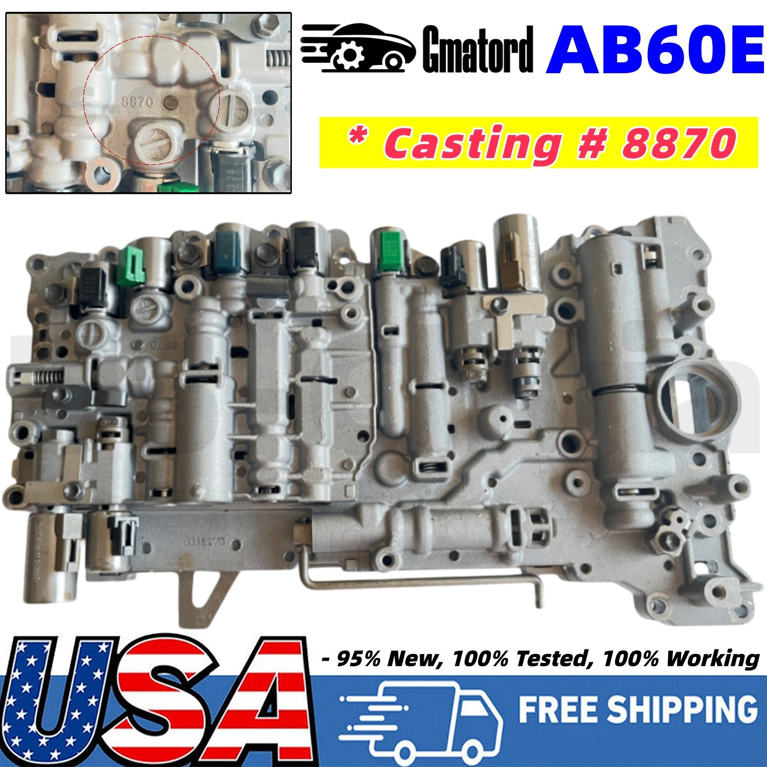 AB60E Transmission Valve Body For Toyota Sequoia Tundra 2007-2012 Casting # 8870 AB60E Transmission Valve Body For Toyota Sequoia Tundra 2007-2012 Casting # 8870