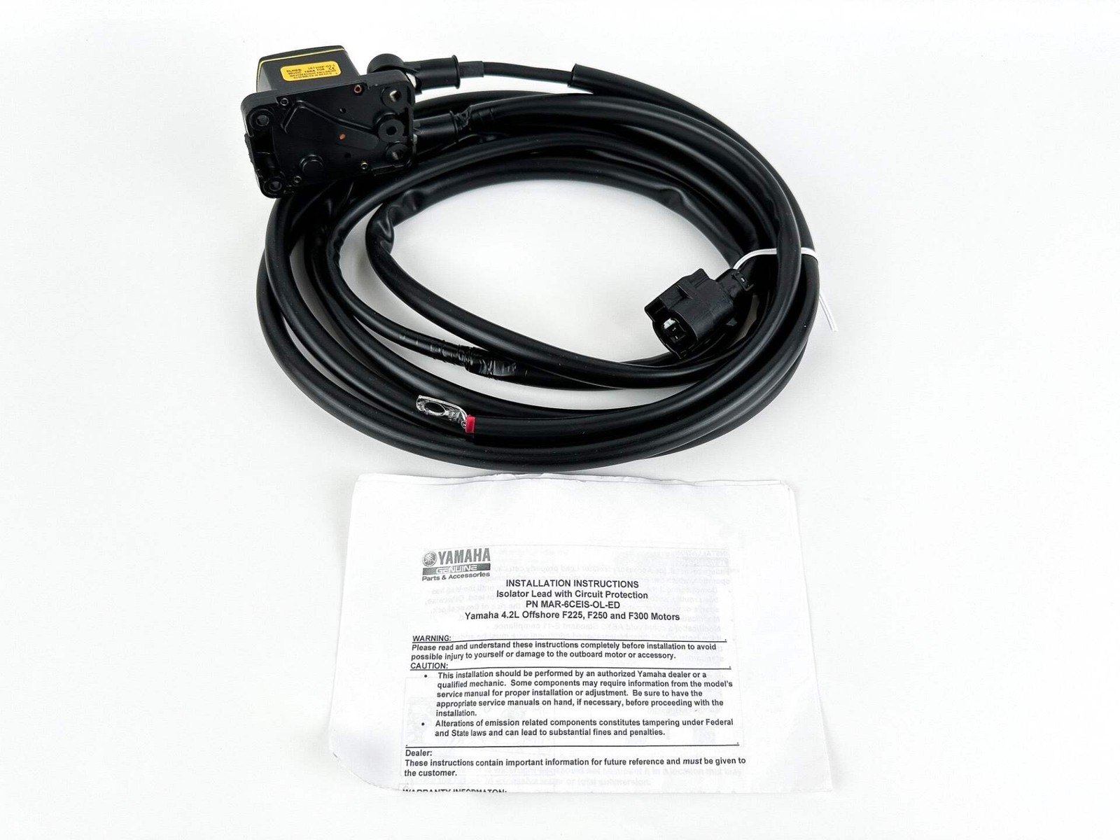 Yamaha Battery Isolator Lead 4.2 L 100A Circuit Protection 14FT MAR-6CEIS-1L-ED